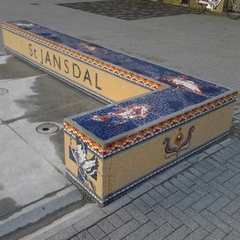 Mosaic bench, St Jansdal Hospital, Harderwijk, Holland